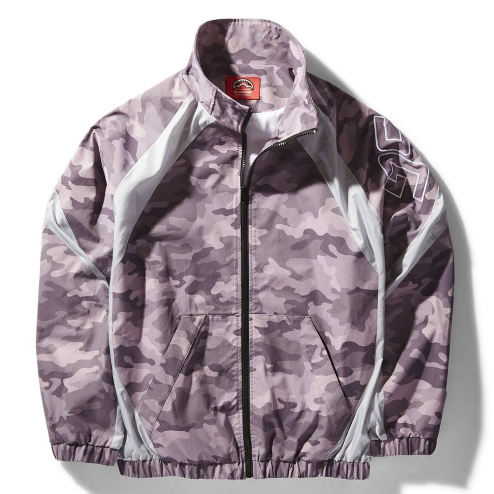SPRAYGROUND SHARK CHECK WINDBREAKER (PURPLE)